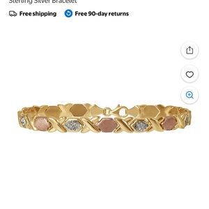 Elegant Gold and Pink Bracelet